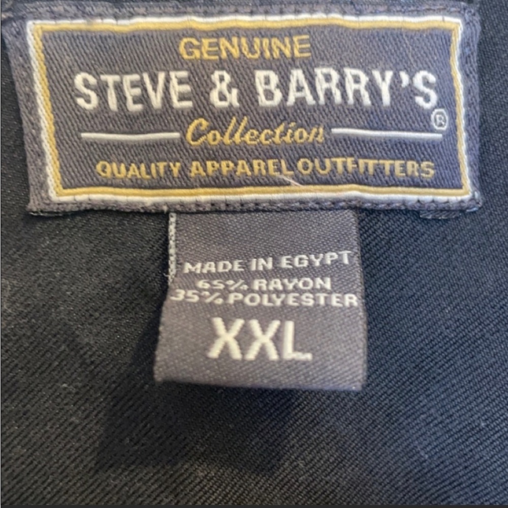 Steve & Barry’s black short sleeve button down shirt size XXL - Picture 2 of 3